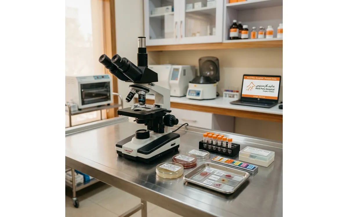 Fecal Testing Pet fecal testing parasite check Lahore