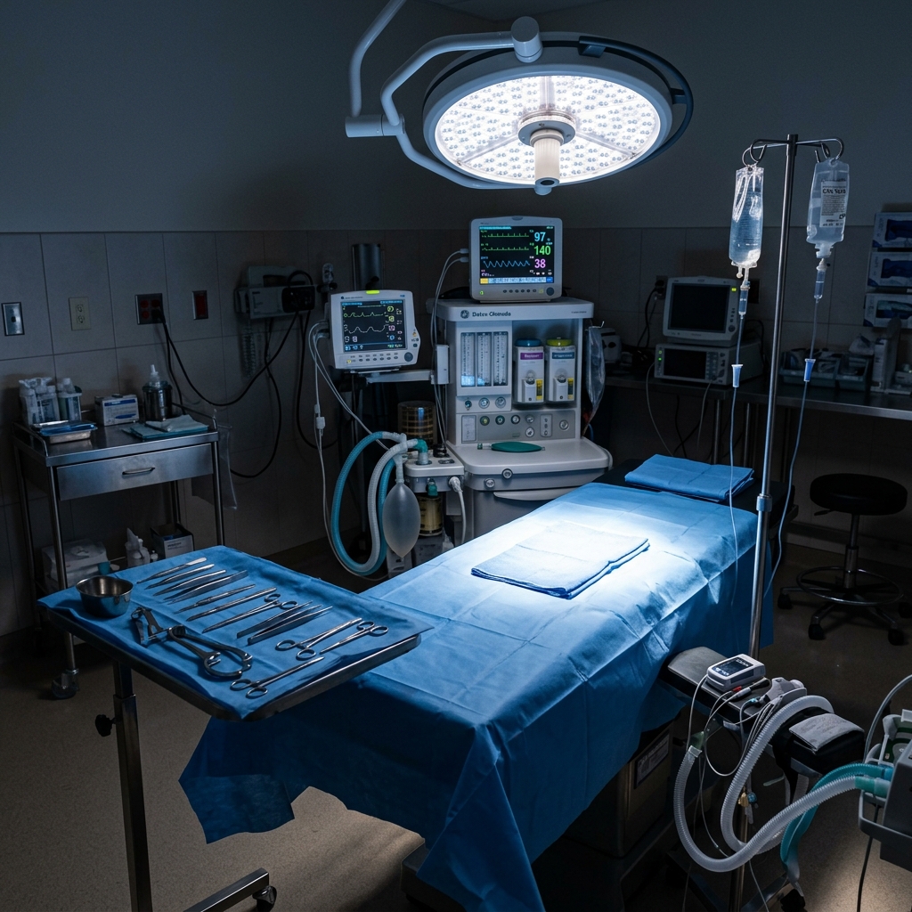 Emergency veterinary operating room ready for urgent surgery at Abid Pets Hospital Lahore