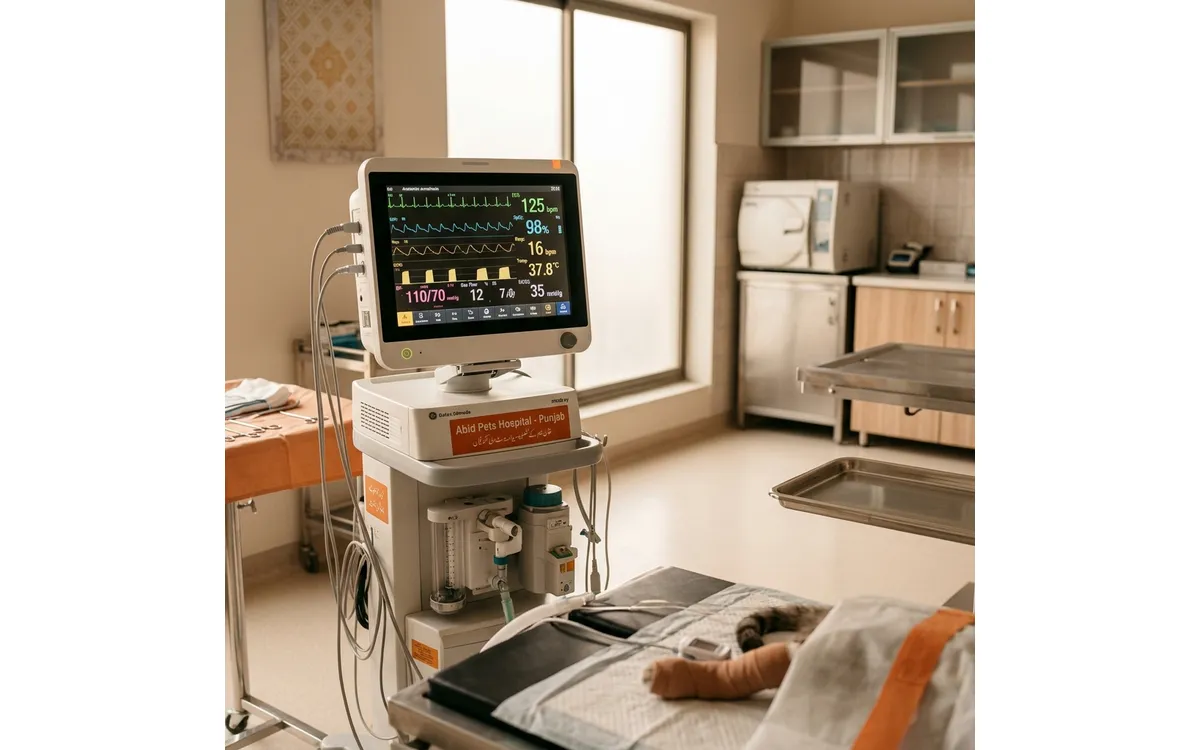 Pet surgery anesthesia monitoring Lahore
